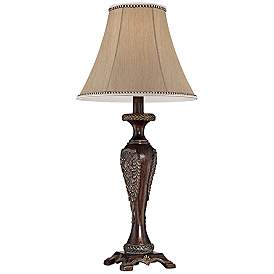 Image5 of Regency Hill Hanna 23 1/2" Bronze Candlestick Table Lamp with Dimmer more views