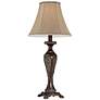 Regency Hill Hanna 23 1/2" Traditional Bronze Candlestick Table Lamp