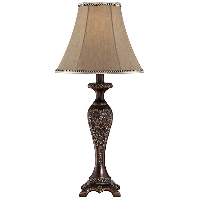 Image 6 Regency Hill Hanna 23 1/2 inch Traditional Bronze Candlestick Table Lamp more views