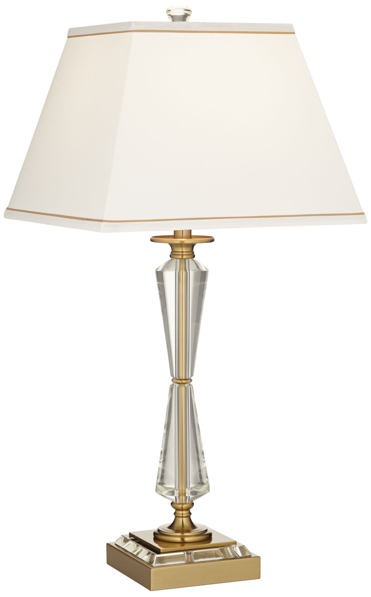 Image 2 Regency Hill Heath 31 5/8" Luxe Gold and Crystal USB Table Lamp