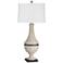 Regency Hill Homer 31 3/4" Antique Whitewash Finish Urn Table Lamp