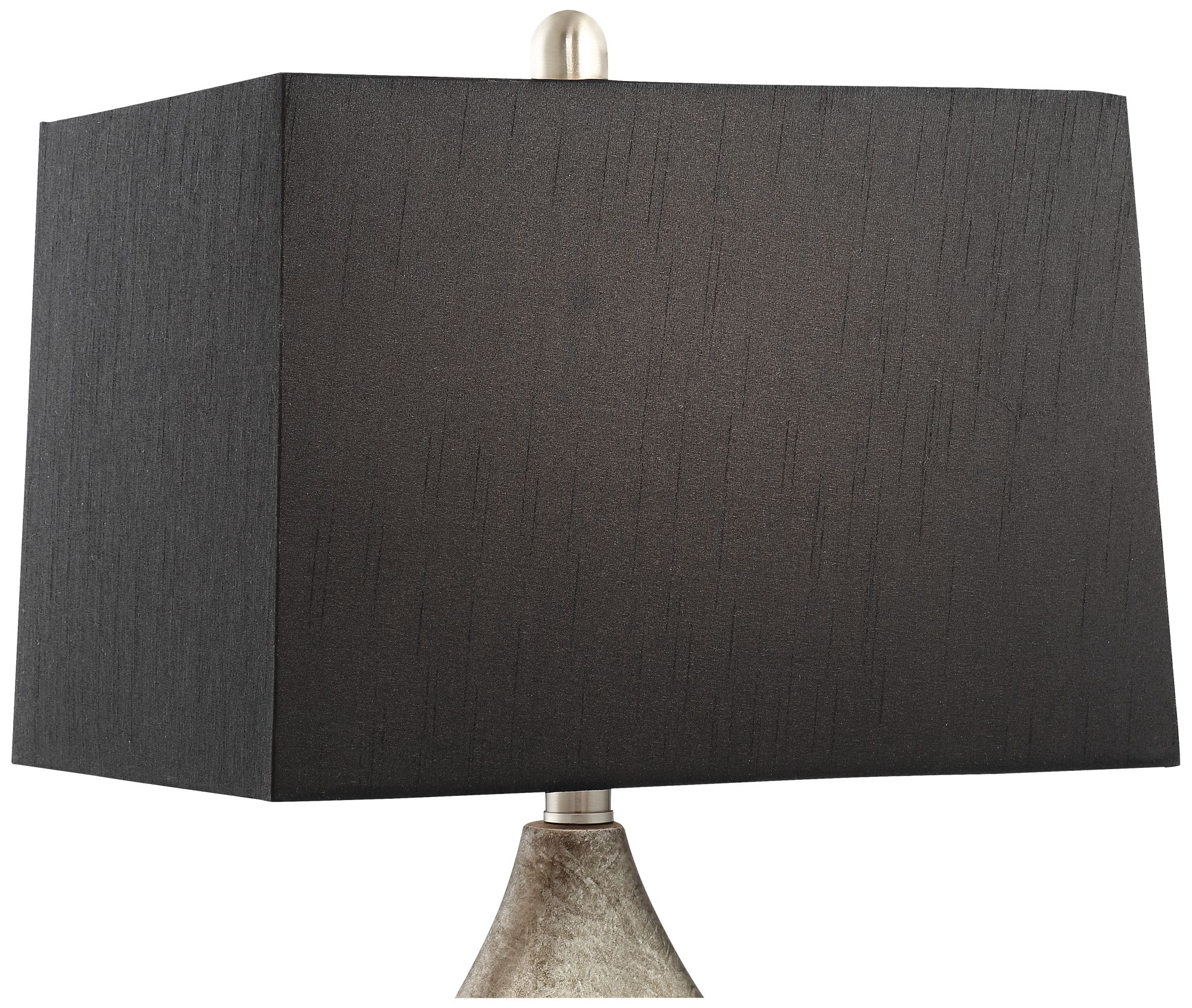 Image 3 Regency Hill Hurst 25" Black Shade Silver Droplet Table Lamps Set of 2 more views