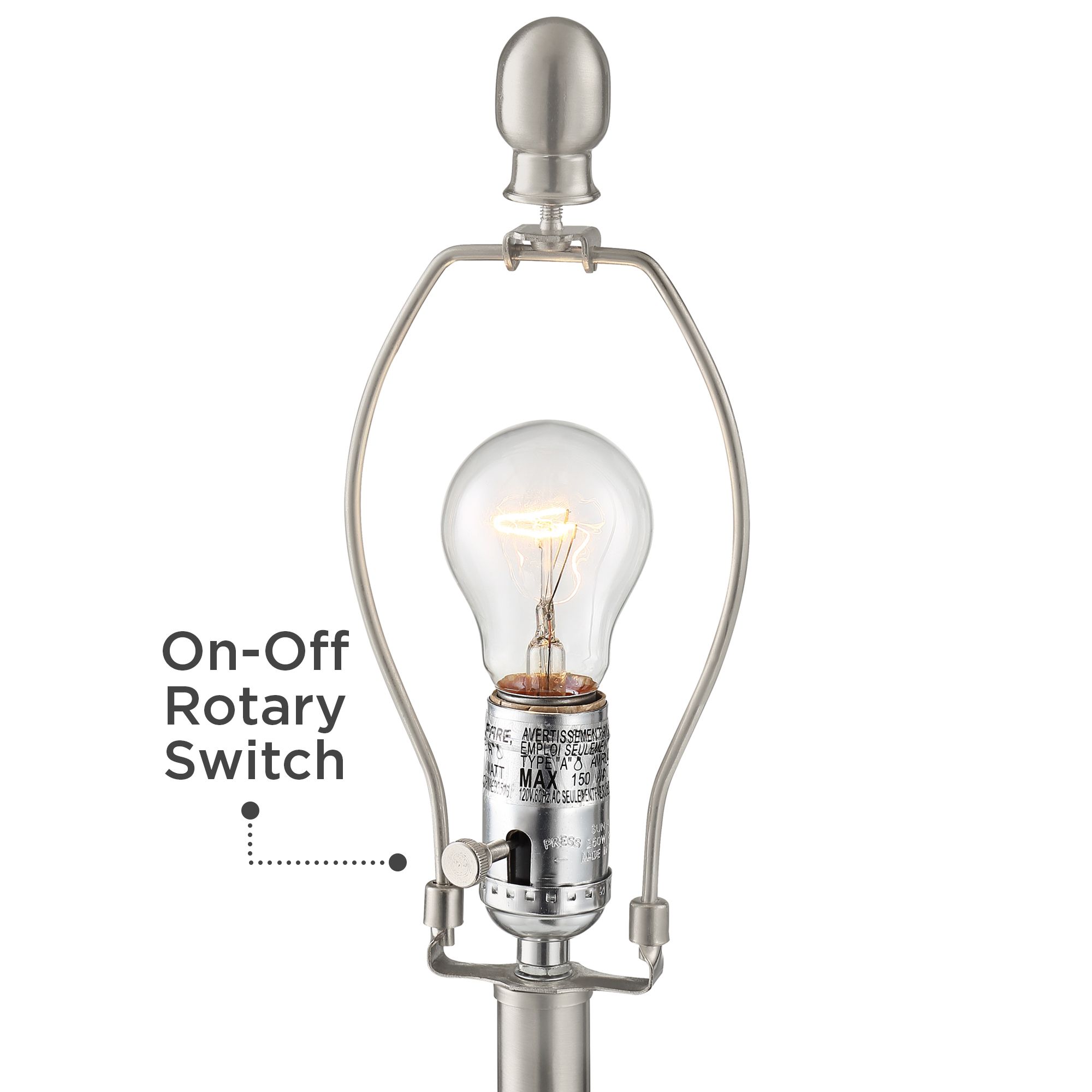 Image 5 Regency Hill Hurst 25" Black Shade Silver Droplet Table Lamps Set of 2 more views