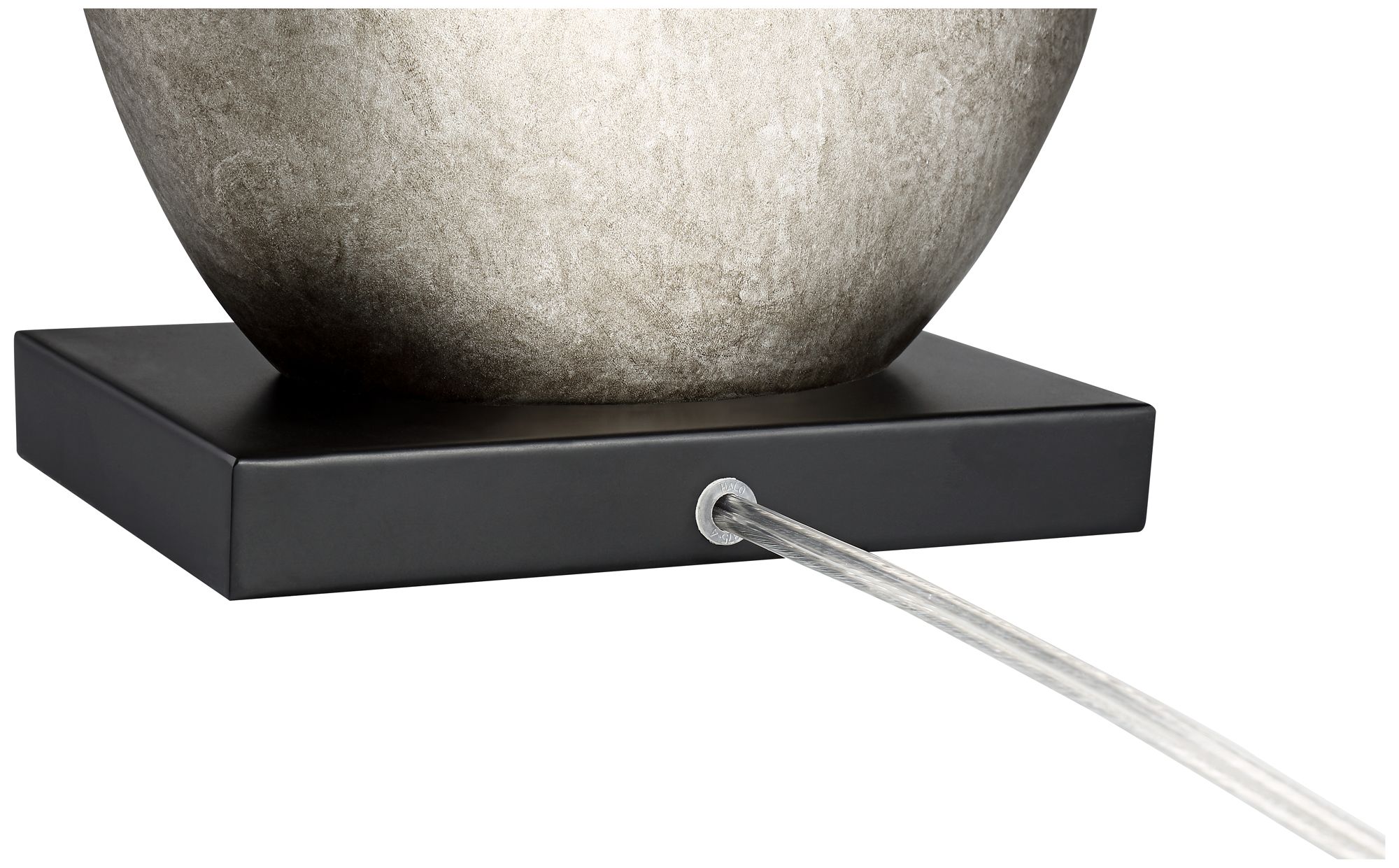 Image 6 Regency Hill Hurst 25" Black Shade Silver Droplet Table Lamps Set of 2 more views