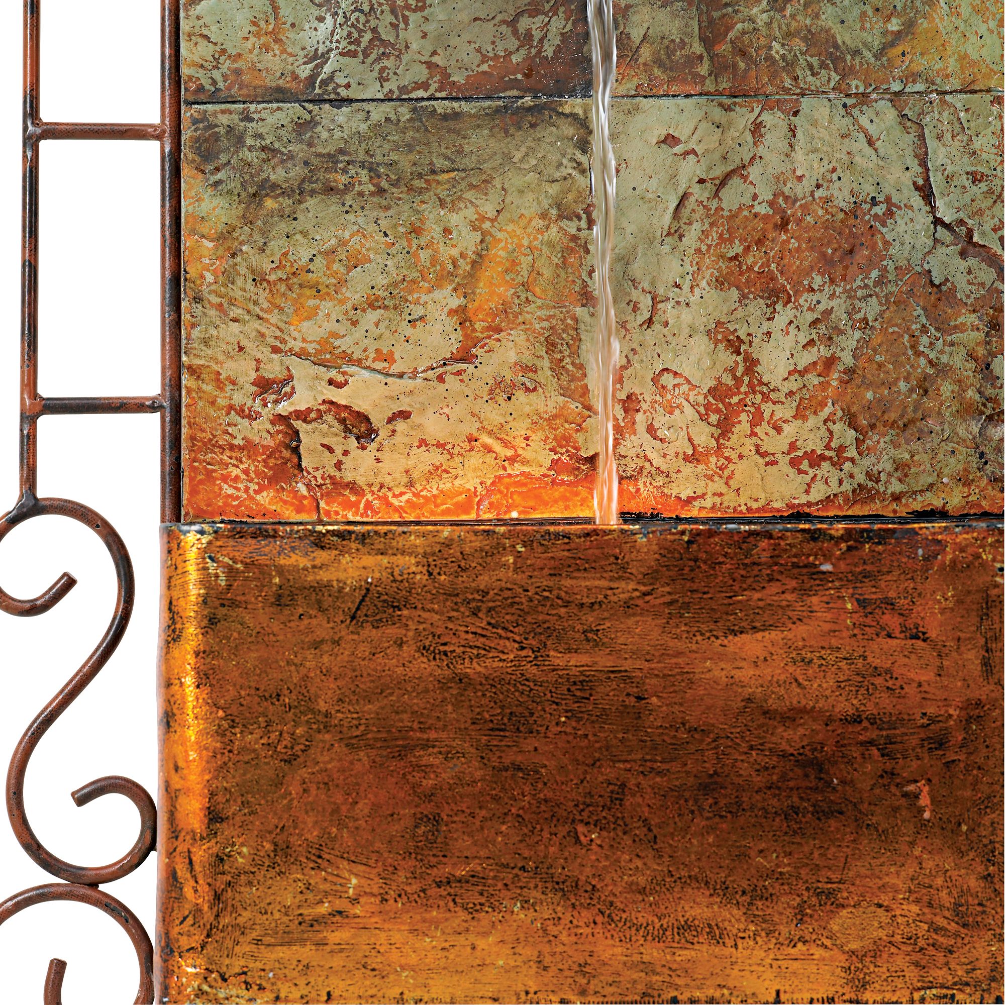 Image 4 Regency Hill Ibizi 33" Iron Scroll Rustic Traditional Wall Fountain more views
