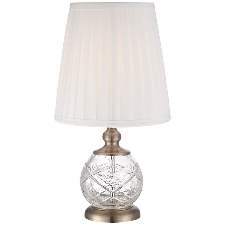 Image 3 Regency Hill Ida 15 inch High Brass and Crystal Sphere Accent Table Lamp