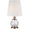 Regency Hill Ida 15" High Brass and Crystal Sphere Accent Table Lamp