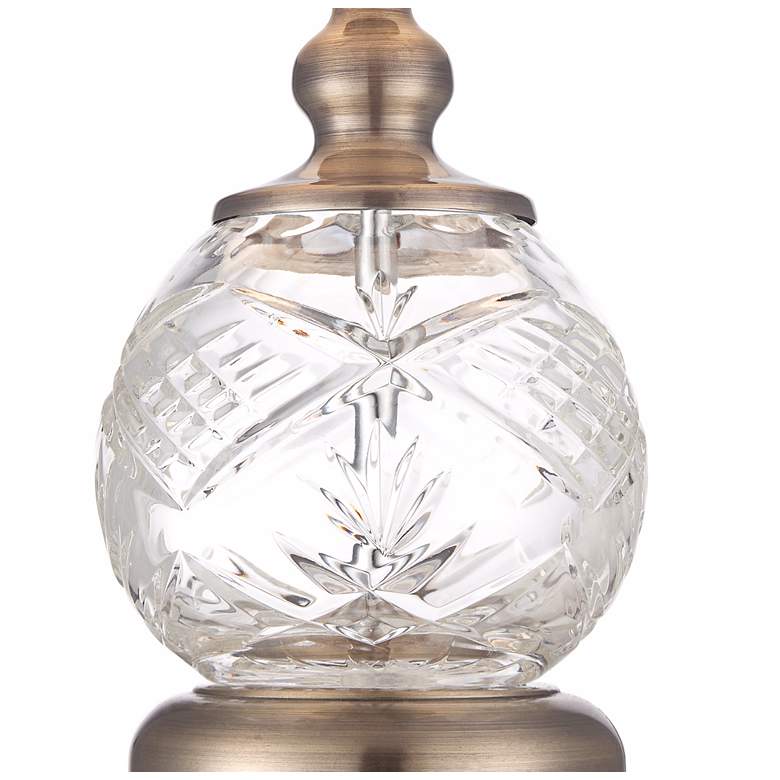 Image 4 Regency Hill Ida 15 inch High Brass and Crystal Sphere Accent Table Lamp more views