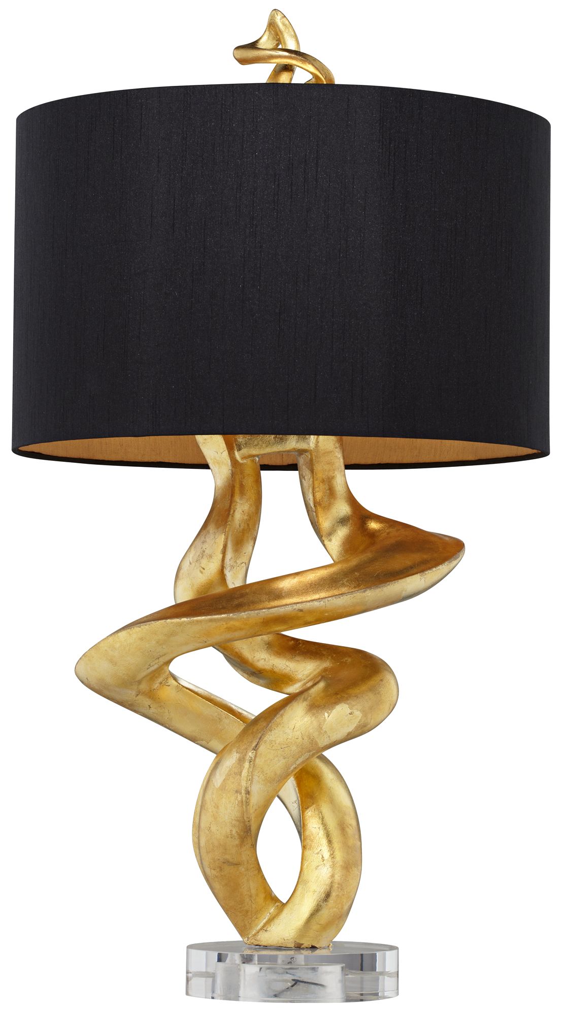 Image 6 Regency Hill Impressions 33" High Sculpture Base Gold Leaf Table Lamp more views