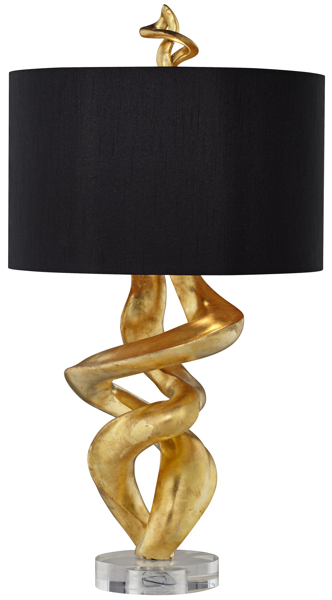 Image 7 Regency Hill Impressions 33" High Sculpture Base Gold Leaf Table Lamp more views