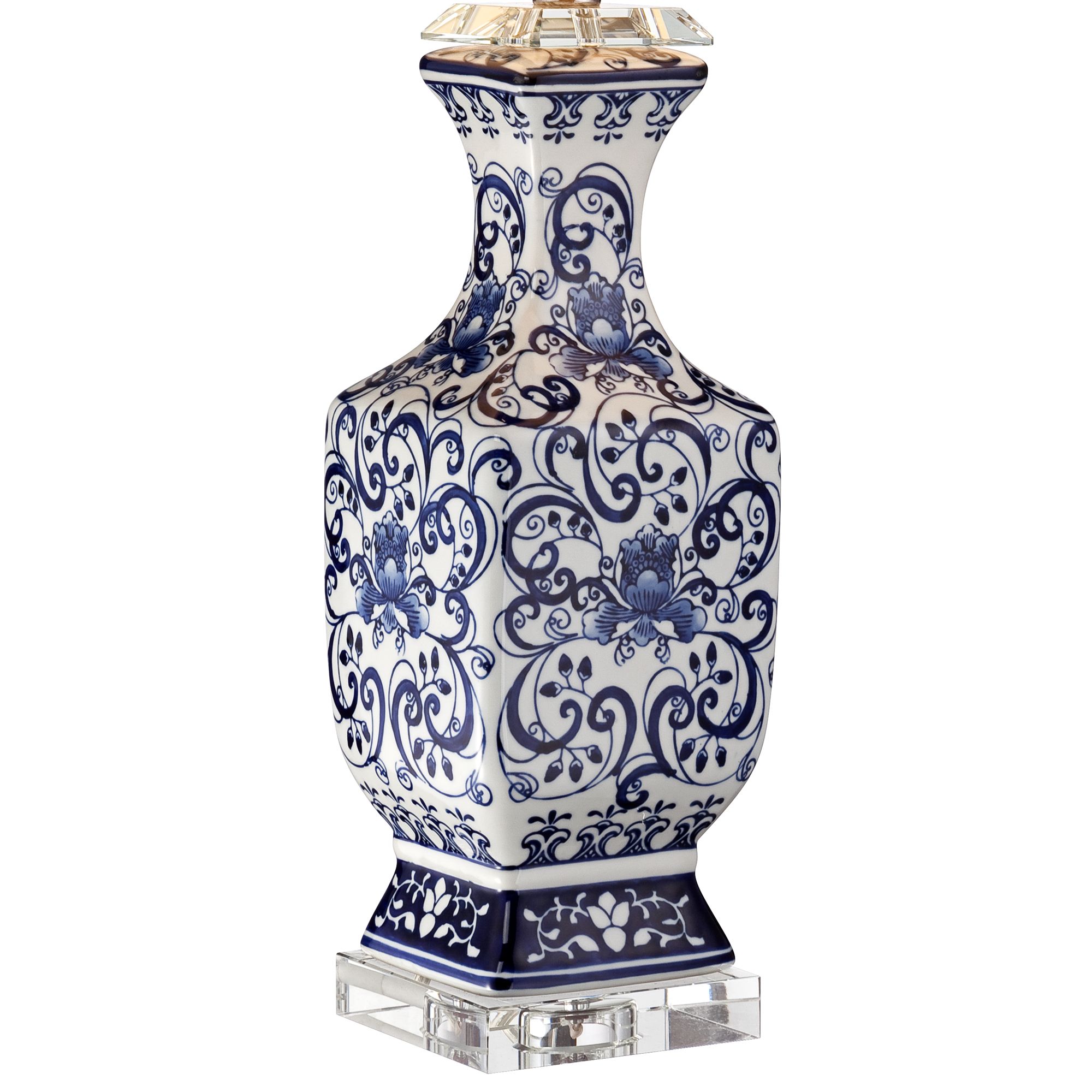 Image 6 Regency Hill Iris 28" Blue and White Porcelain Table Lamps Set of 2 more views