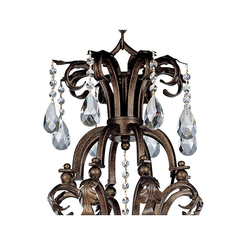 Image 5 Regency Hill Iron Leaf 34 inch Wide Bronze and Crystal 12-Light Chandelier more views