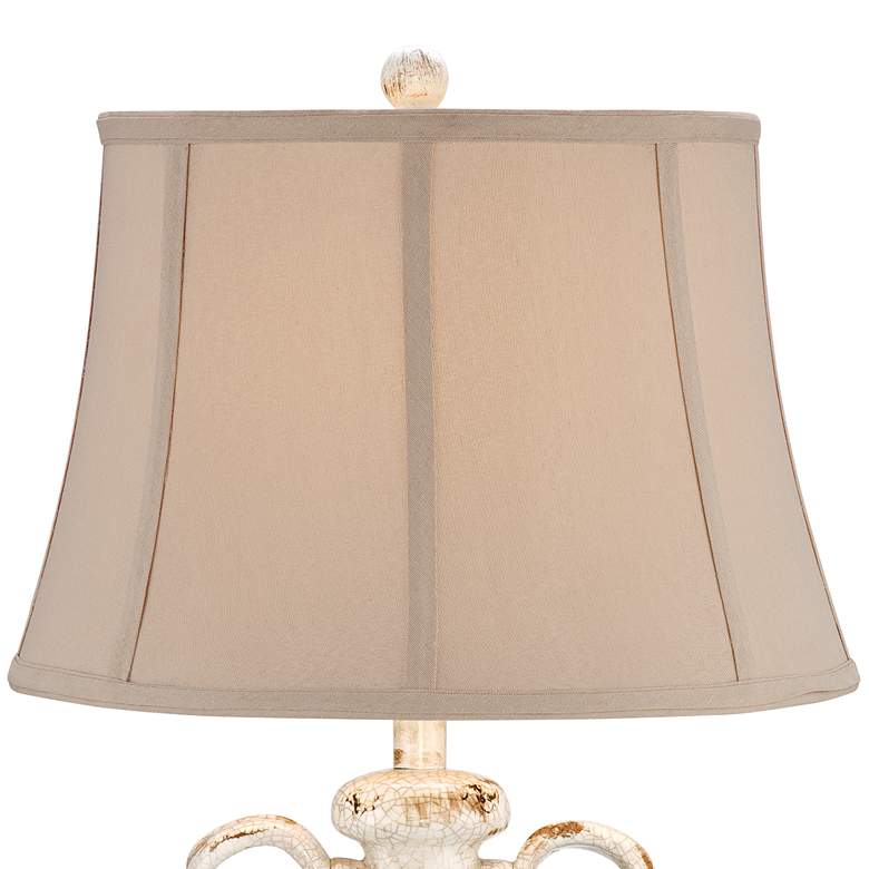 Image 4 Regency Hill Isabella 27" Ivory Ceramic Table Lamp with USB Dimmer more views