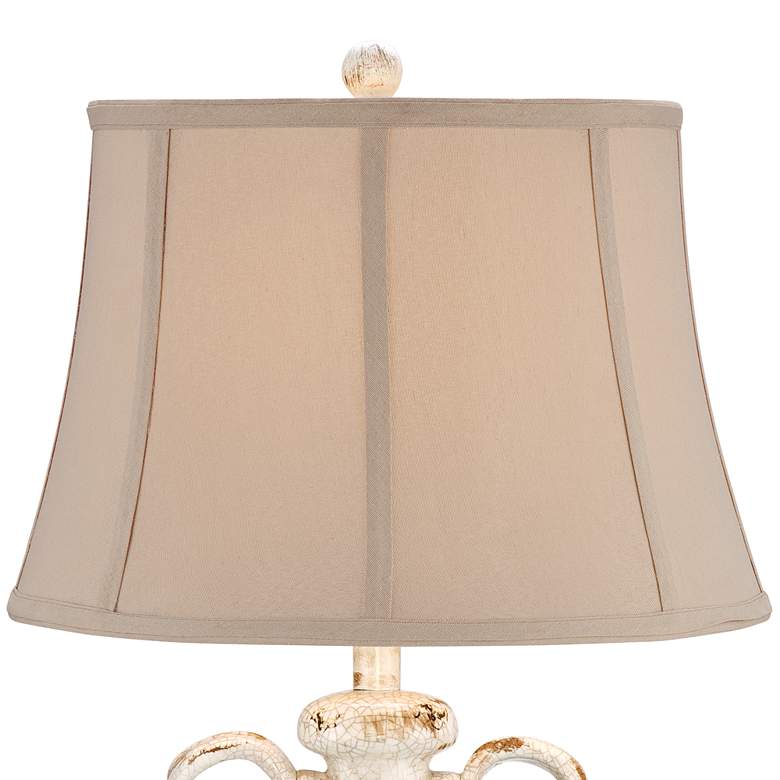 Image 5 Regency Hill Isabella 27" Ivory Rustic Jar Handle Ceramic Table Lamp more views