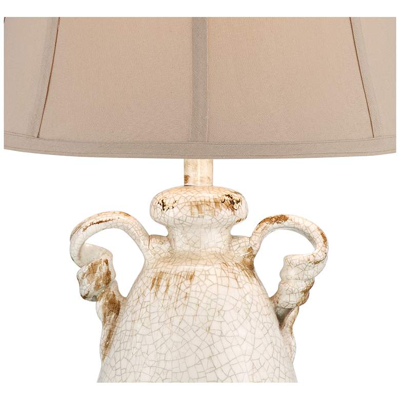 Image 3 Regency Hill Isabella 28" Ivory Ceramic Table Lamp with Dimmer more views