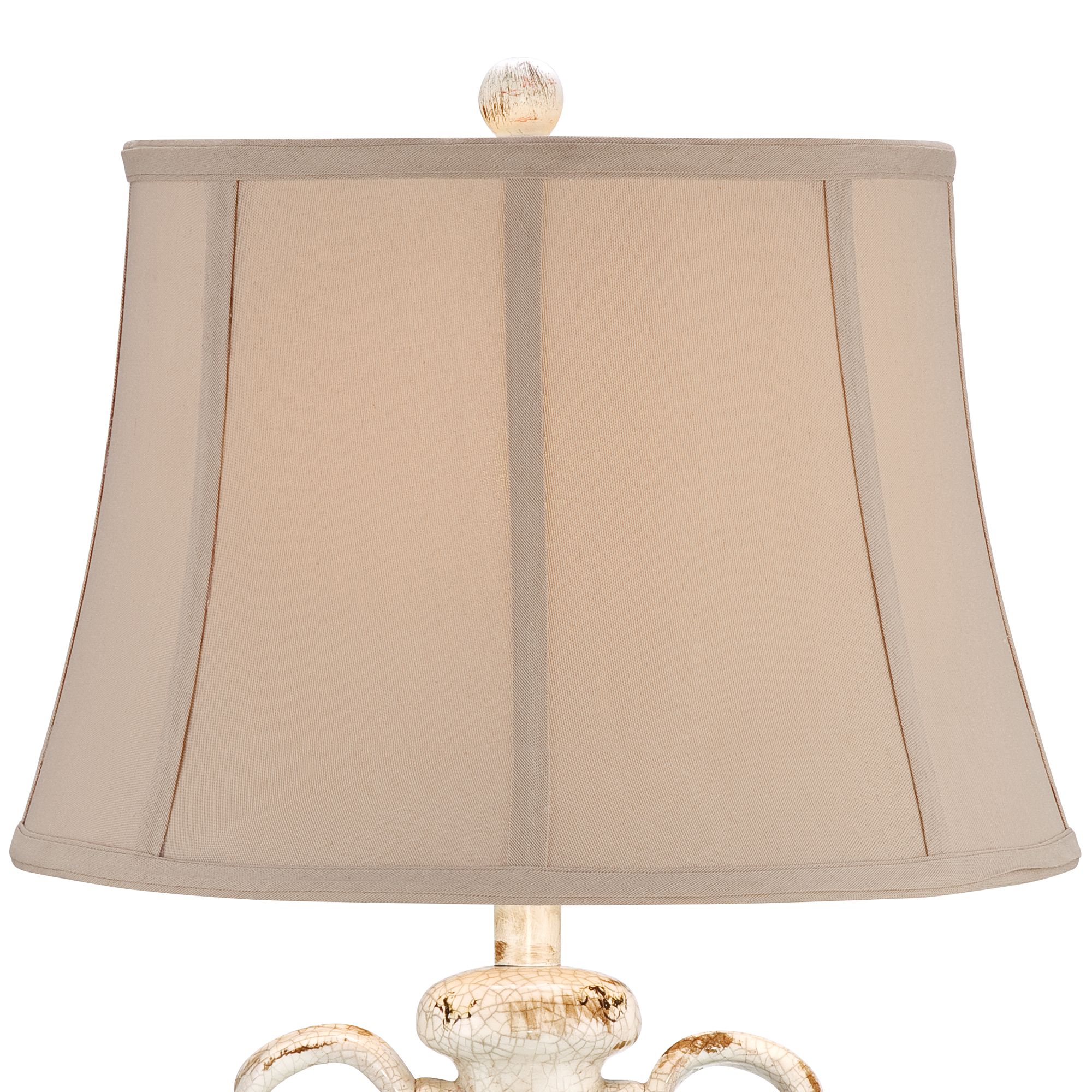 Image 4 Regency Hill Isabella 28" Ivory Ceramic Table Lamp with USB Dimmer more views