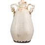 6_Regency Hill Isabella 28" Ivory Rustic Jar Handle Ceramic Table Lamp more views