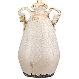 Image5 of Regency Hill Isabella 28" Rustic Ivory Ceramic Table Lamps Set of 2 more views