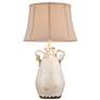 6_Regency Hill Isabella 28" Rustic Ivory Ceramic Table Lamps Set of 2 more views