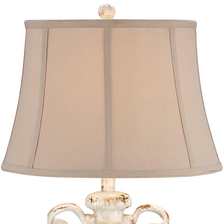 Image 4 Regency Hill Isabella 29" Rustic Ivory Ceramic Table Lamps Set of 2 more views