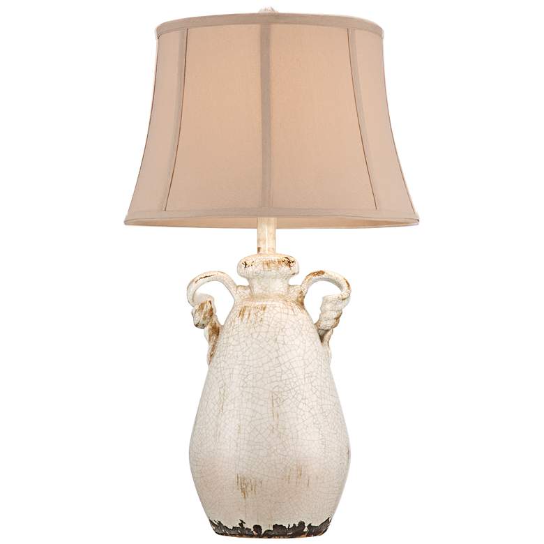 Image 6 Regency Hill Isabella 29 inch Rustic Ivory Ceramic Table Lamps Set of 2 more views
