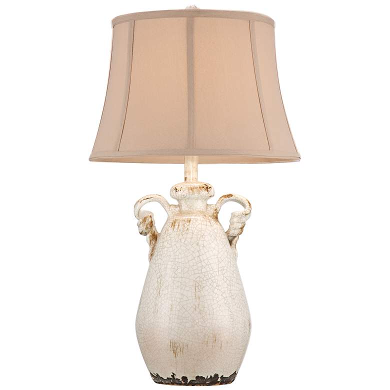 Image 6 Regency Hill Isabella 29" Rustic Ivory Ceramic Table Lamps Set of 2 more views