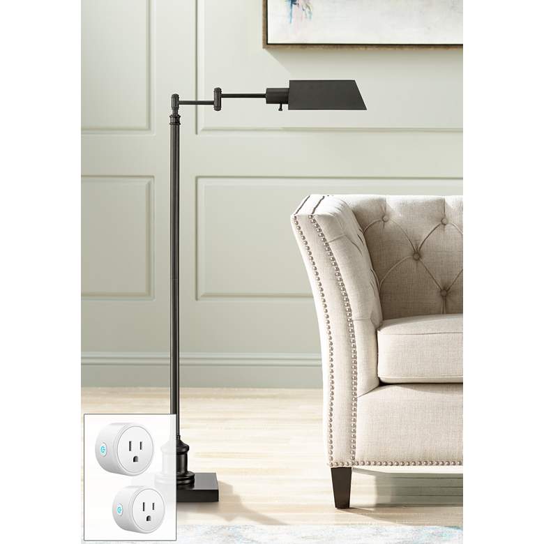 Image 2 Regency Hill Jenson Adjustable Bronze Pharmacy Floor Lamp with Smart Socket
