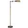 Regency Hill Jenson Adjustable Bronze Swing Arm Floor Lamp with USB Dimmer