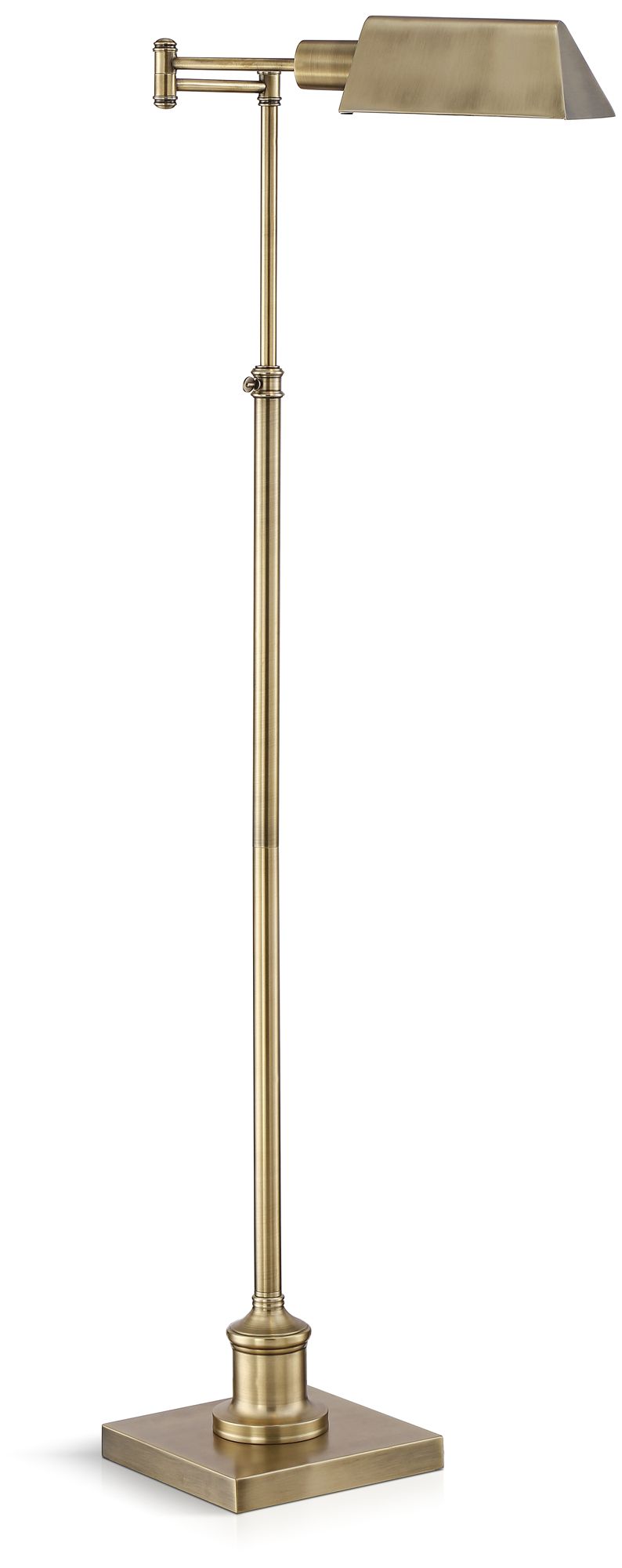 Jenson Aged Brass Adjustable Pharmacy Floor Lamp