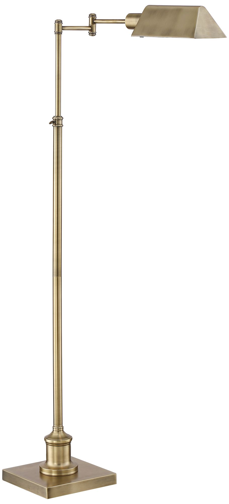 Jenson Aged Brass Adjustable Pharmacy Floor Lamp