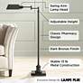 Thumbnail4 of Regency Hill Jenson Adjustable Height Bronze Swing Arm Pharmacy Floor Lamp more views