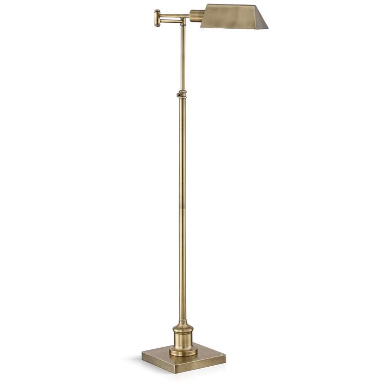 Image 6 Regency Hill Jenson Brass Adjustable Height Pharmacy Floor Lamps Set of 2 more views