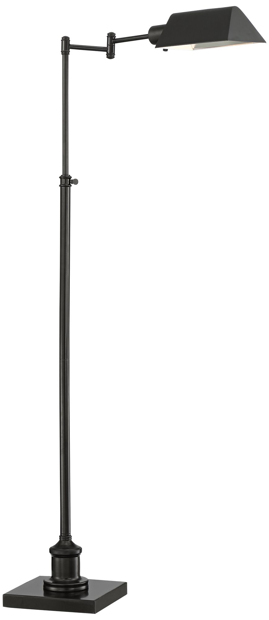 Regency Hill Jenson Bronze Adjustable Swing Arm Floor Lamp with USB Dimmer in scene