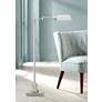 Watch A Video About the Jenson Brushed Nickel Adjustable Swing Arm Pharmacy Floor Lamp