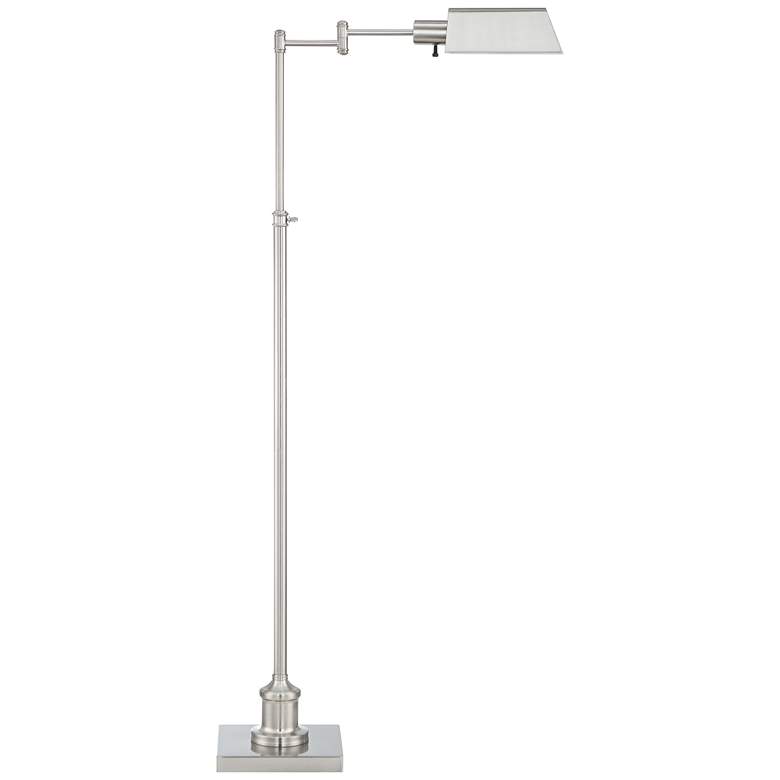 Image 6 Regency Hill Jenson Brushed Nickel Adjustable Swing Arm Pharmacy Floor Lamp more views