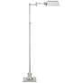 Watch A Video About the Jenson Brushed Nickel Adjustable Swing Arm Pharmacy Floor Lamp