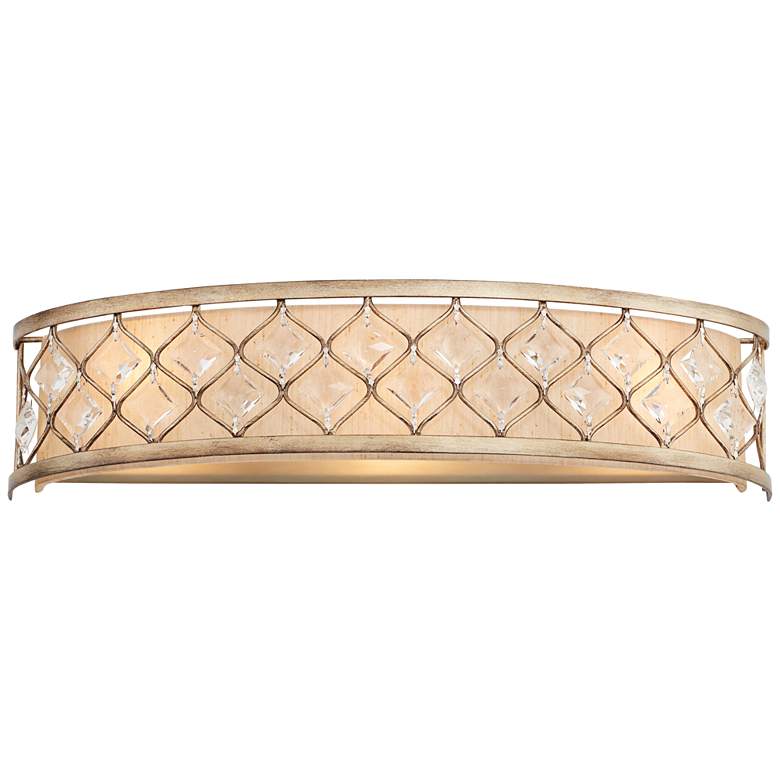 Image 2 Regency Hill Jeweled 25" Wide Gold Leaf Bathroom Wall Light