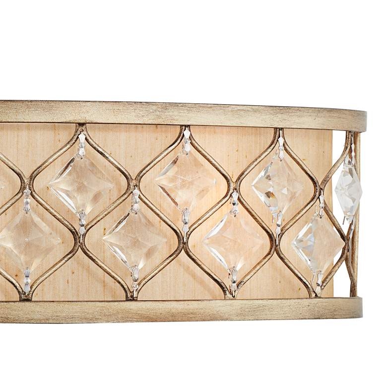 Image 3 Regency Hill Jeweled 25" Wide Gold Leaf Bathroom Wall Light more views