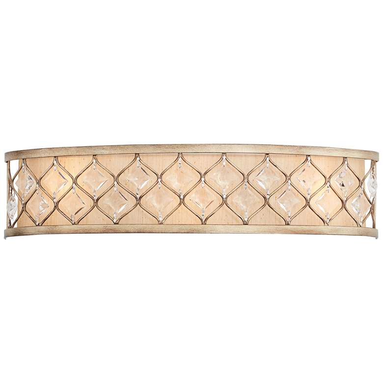 Image 4 Regency Hill Jeweled 25" Wide Gold Leaf Bathroom Wall Light more views