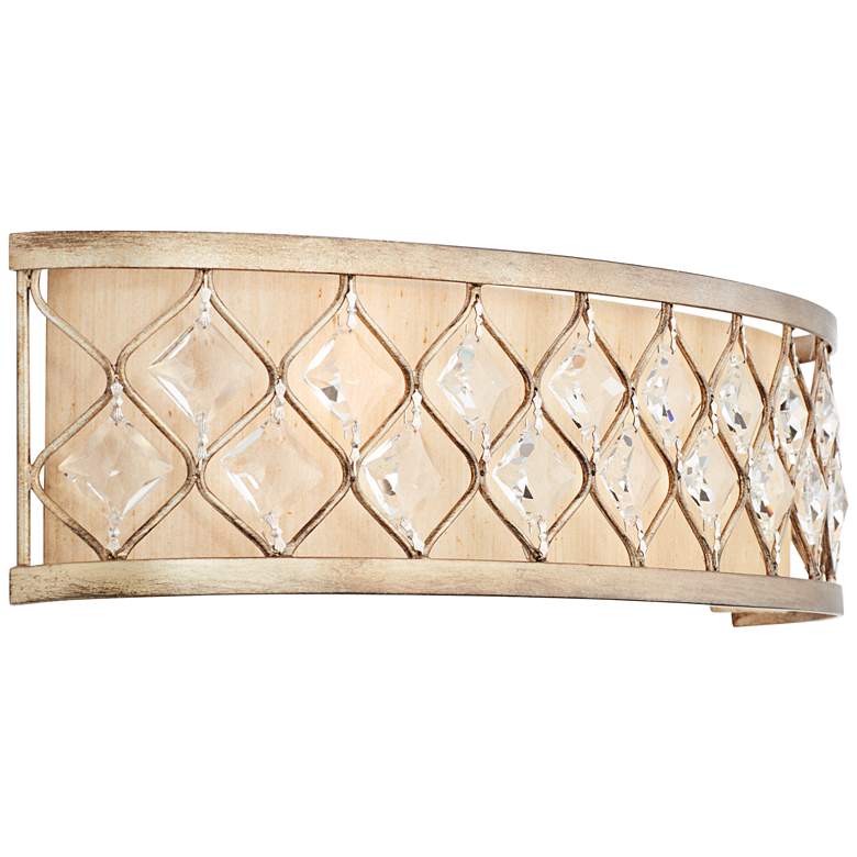 Image 6 Regency Hill Jeweled 25" Wide Gold Leaf Bathroom Wall Light more views