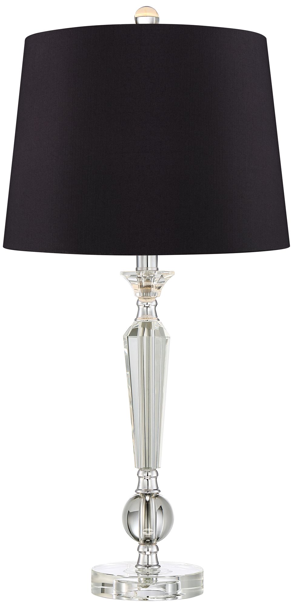 Image 4 Regency Hill Jolie 26" Black Shade Crystal Lamps Set of 2 more views