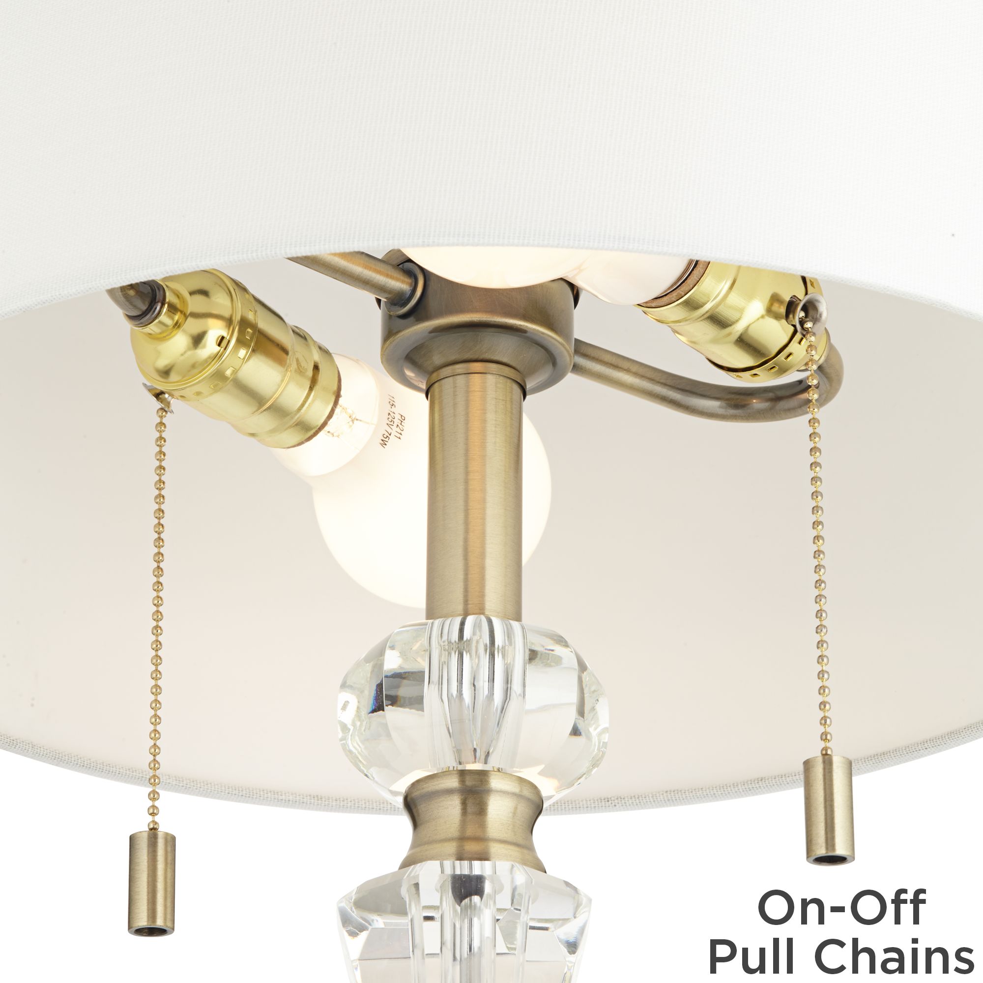 Image 5 Regency Hill Jordan 27 1/2" Brass and Crystal Table Lamp more views