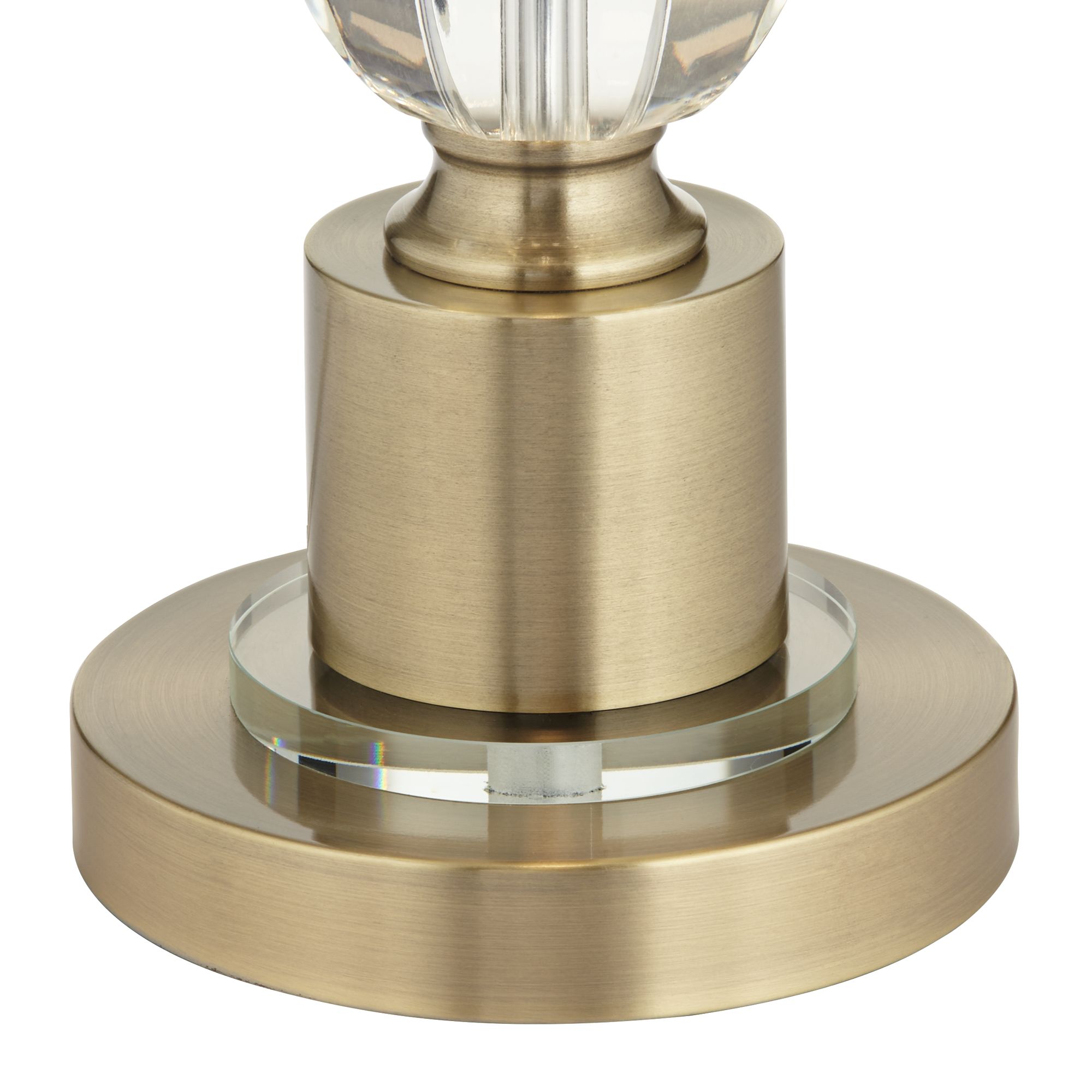 Image 6 Regency Hill Jordan 27 1/2" Brass and Crystal Table Lamp more views