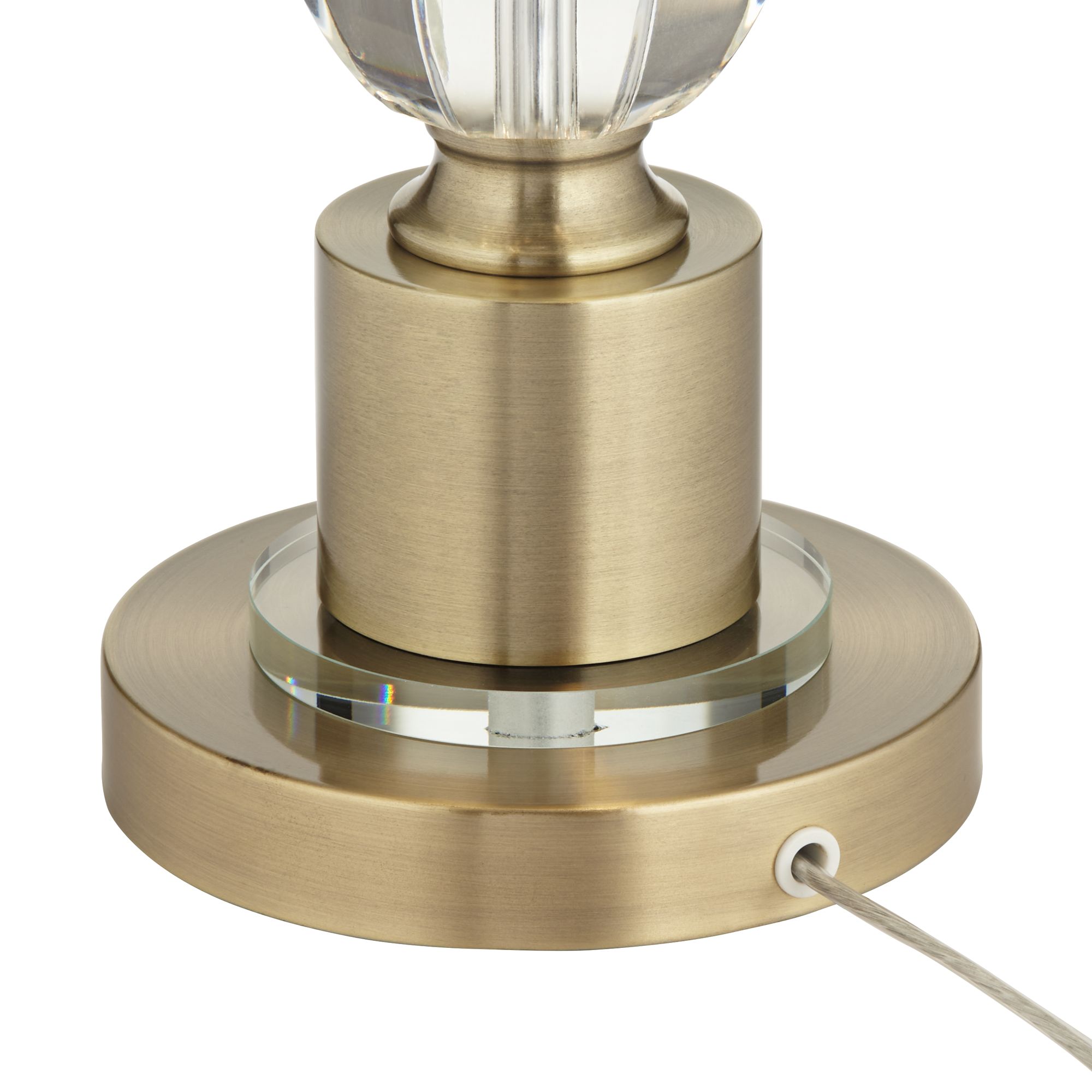 Image 7 Regency Hill Jordan 27 1/2" Brass and Crystal Table Lamp more views