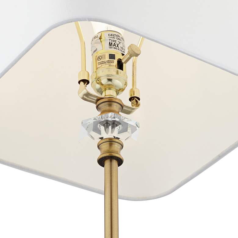 Image 3 Regency Hill Julia 29 1/2" Gold and Crystal Buffet Lamp with Dimmer more views