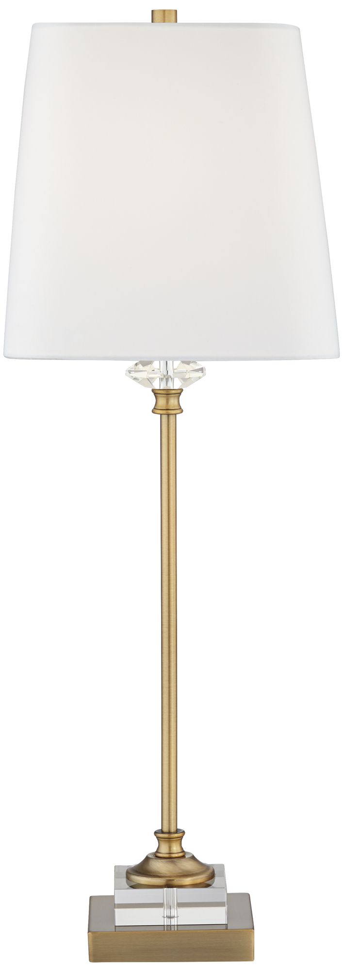 Regency Hill Julia 29 1/2" Gold Crystal Buffet Lamp with USB Dimmer
