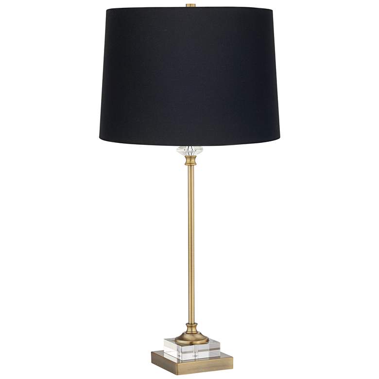Image 2 Regency Hill Julia Gold and Crystal Black Shade Buffet Table Lamp