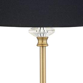 Image3 of Regency Hill Julia Gold and Crystal Black Shade Buffet Table Lamp more views