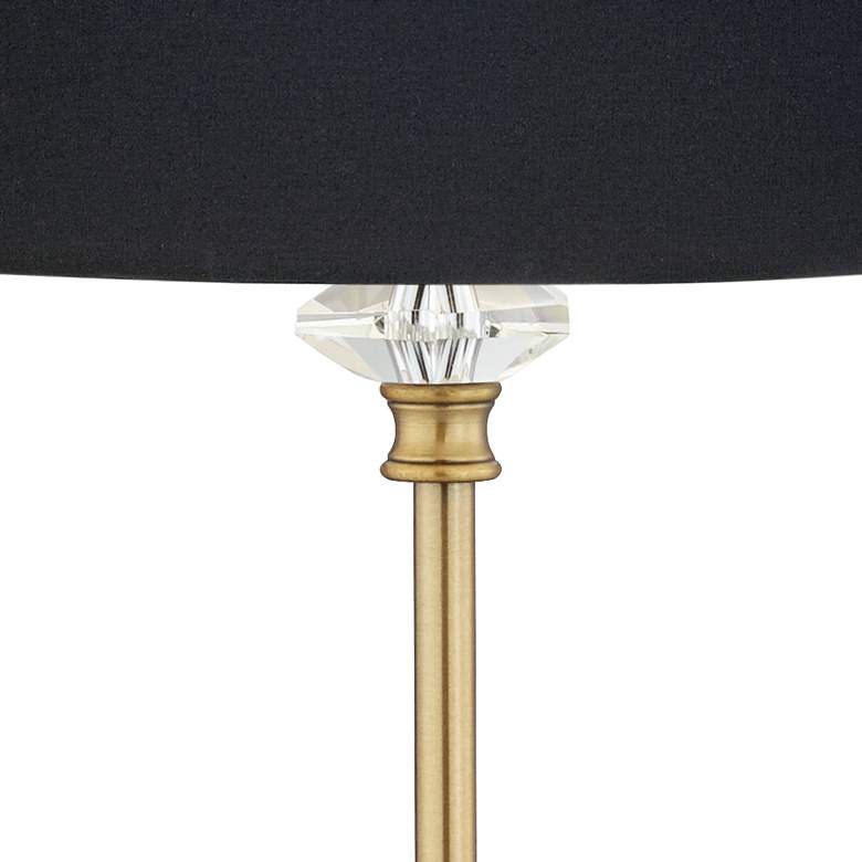 Image 3 Regency Hill Julia Gold and Crystal Black Shade Buffet Table Lamp more views