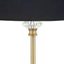 Regency Hill Julia Gold and Crystal Black Shade Buffet Table Lamp